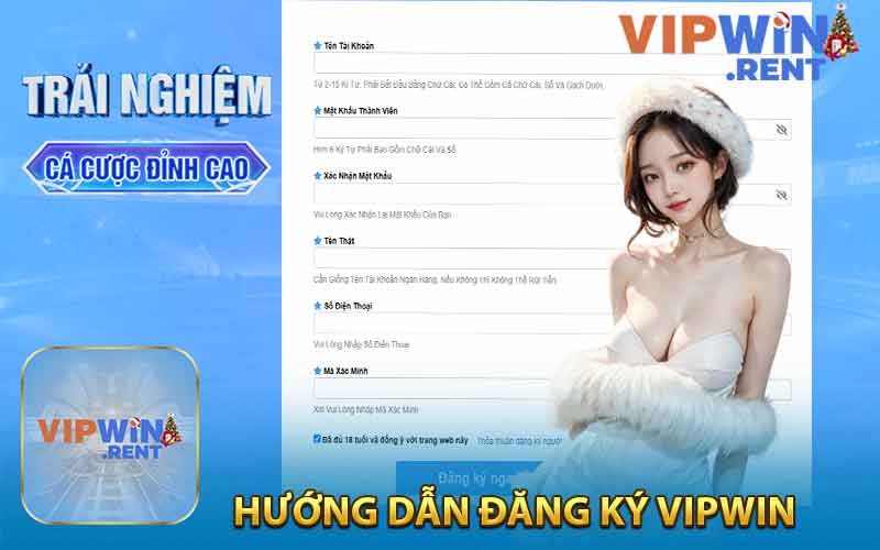 Hướng Dẫn Cách Thức Đăng ký Tài Khoản VIPWIN